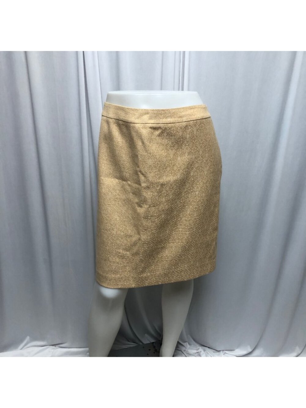 Dana Buchman Skirt Size 16 Gold Metallic Lined Straight Pencil Career Party